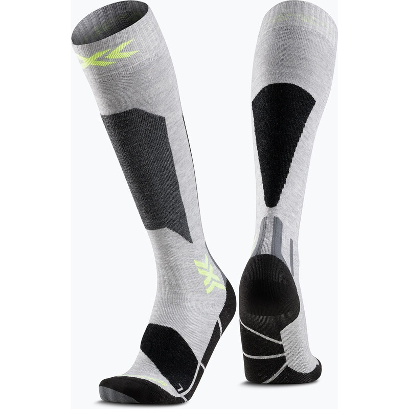 Lyžařské ponožky X-Socks Ski Discover Otc rhino grey/canary