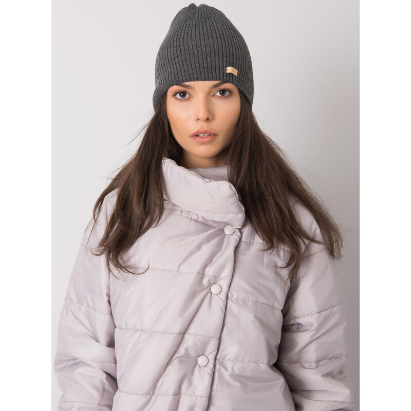 RUE PARIS Tmavě šedá dámská čepice JK-CZ-21.96-dark grey
