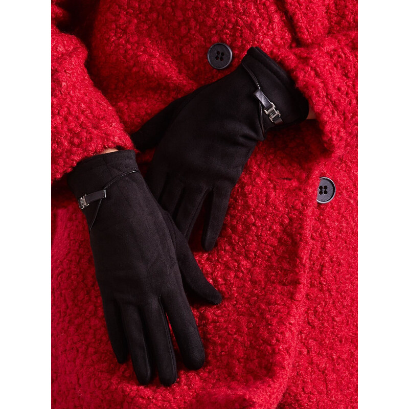 ITALY MODA Černé dámské rukavice AT-RK-902.08-black