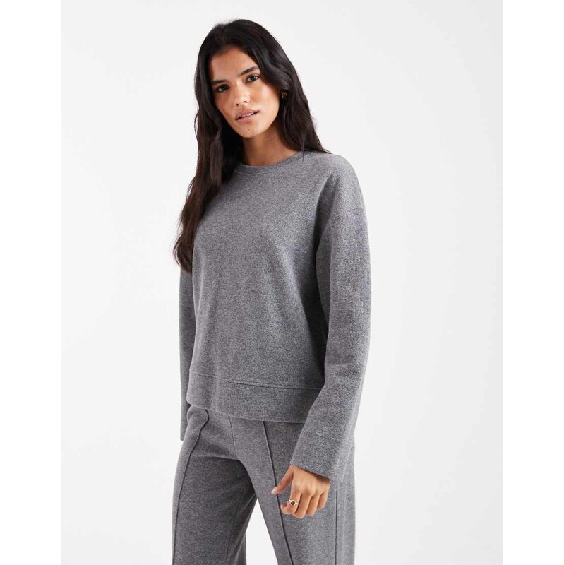Threadbare co-ord cotton jersey mix soft touch long sleeve sweatshirt 115514376