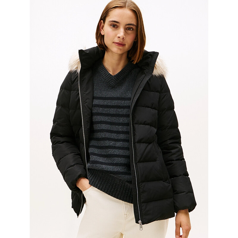 Tommy Hilfiger dámská černá péřová bunda