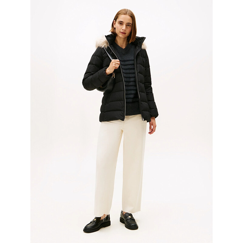 Tommy Hilfiger dámská černá péřová bunda