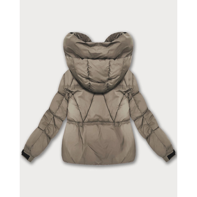 Béžová dámská oversize bunda pro přechodné období model 21428687