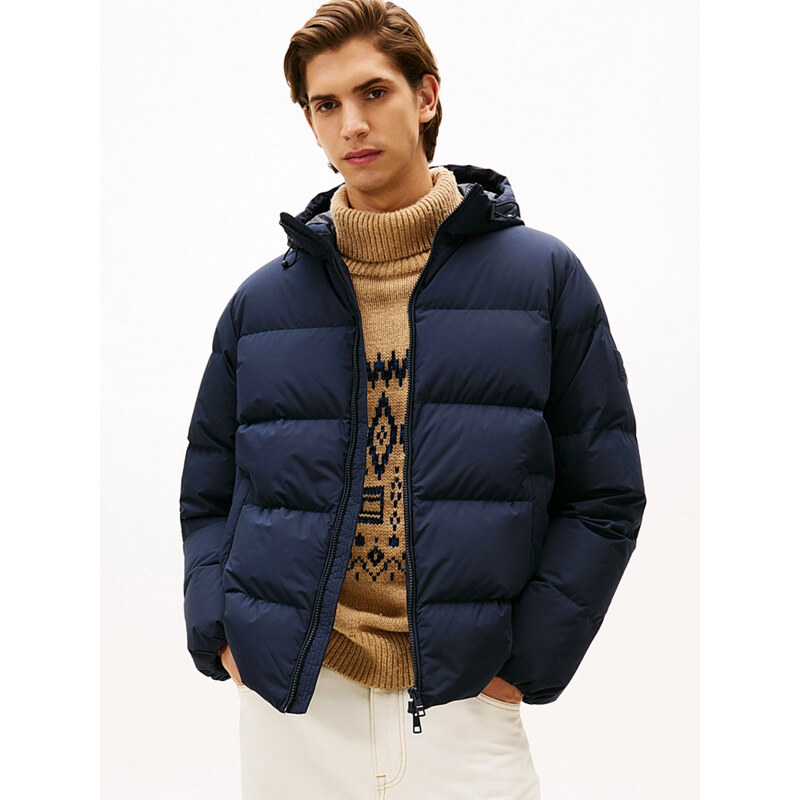 Tommy Hilfiger pánská tmavě modrá péřová bunda
