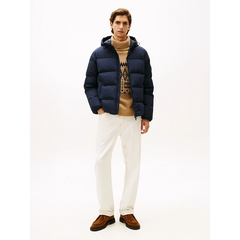 Tommy Hilfiger pánská tmavě modrá péřová bunda