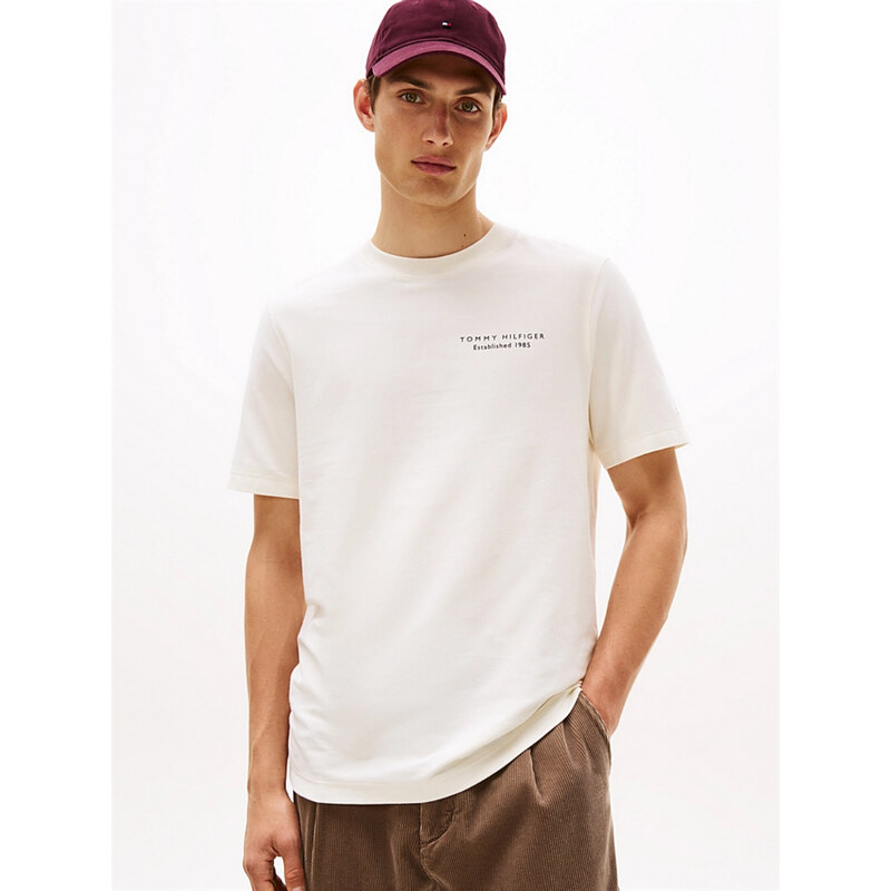Tommy Hilfiger pánské krémové tričko