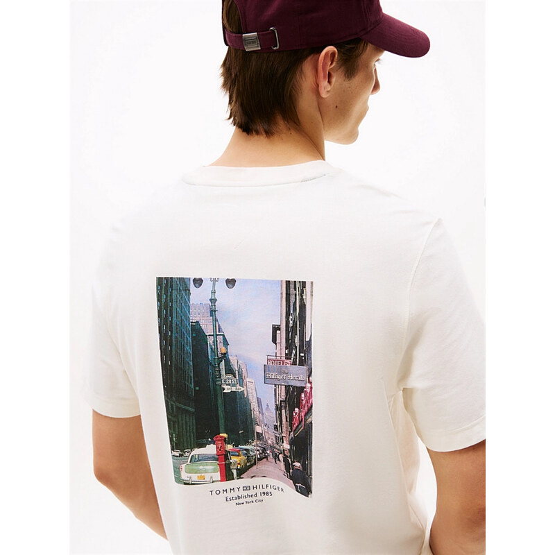 Tommy Hilfiger pánské krémové tričko