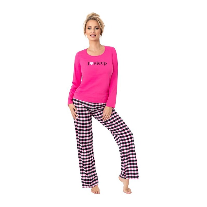 pyžamo dámské Sleep long - fuchsie (Donna) 109523290