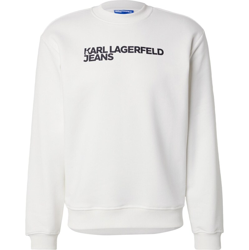 KARL LAGERFELD JEANS Mikina ESSENTIAL černá / bílá