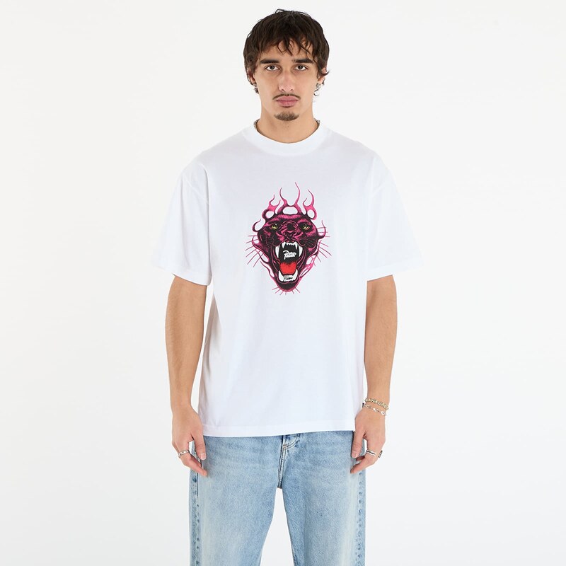 Tričko Patta Fire Panther T-Shirt UNISEX White XXL