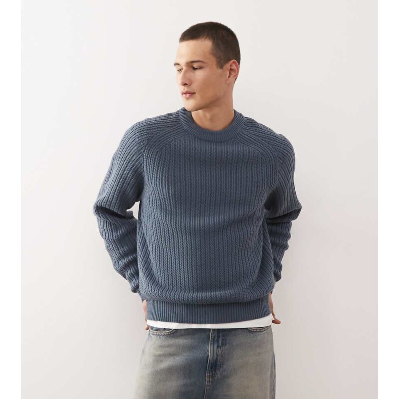 COLLUSION Knitted sweat in blue-Red