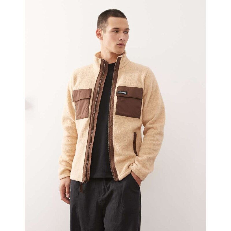 Columbia Juniper Peak full zip fleece in beige-Neutral
