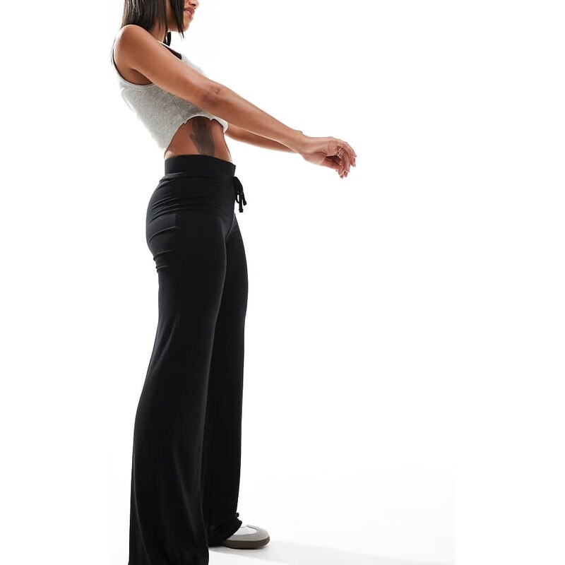 COLLUSION waffle texture yoga pant in black
