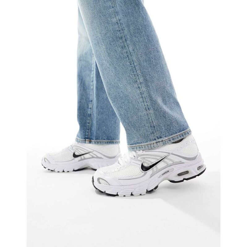 Nike Air Max Moto 2K trainers in white and silver