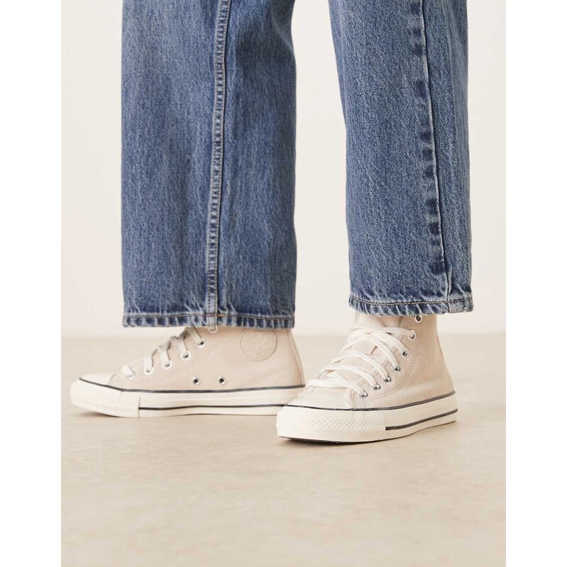 Converse Chuck Taylor All Star Hi trainers in stone-Neutral 109527404