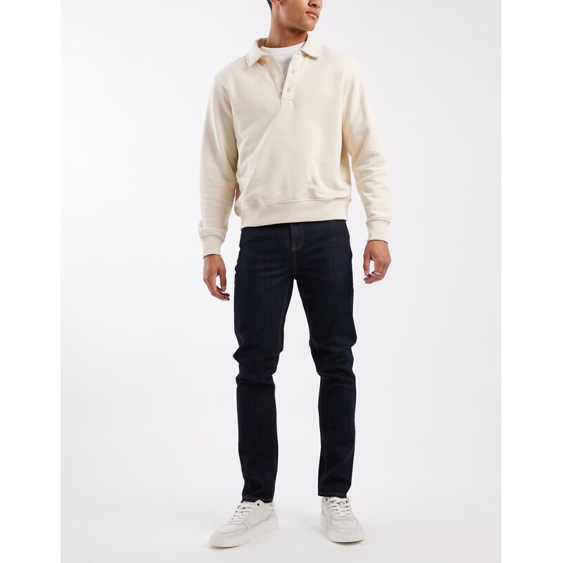 ASOS DESIGN skinny jeans in raw wash indigo-Blue