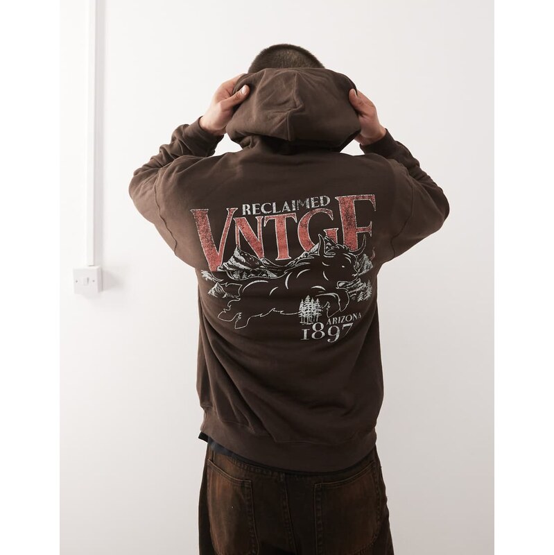 Reclaimed Vintage oversized hoodie with graphic back print in