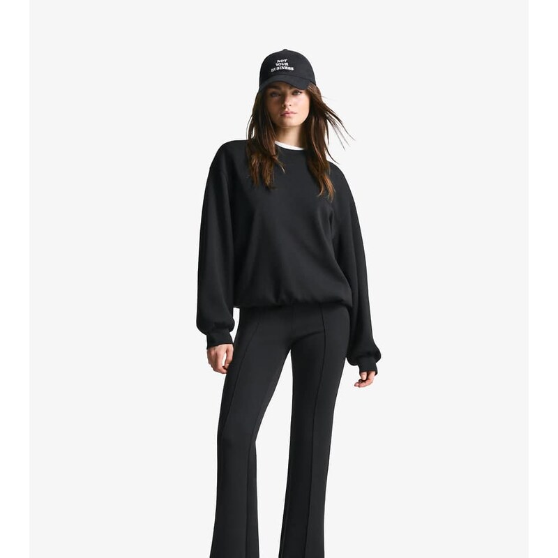 Bershka Tall modal flare trousers in black 115577371