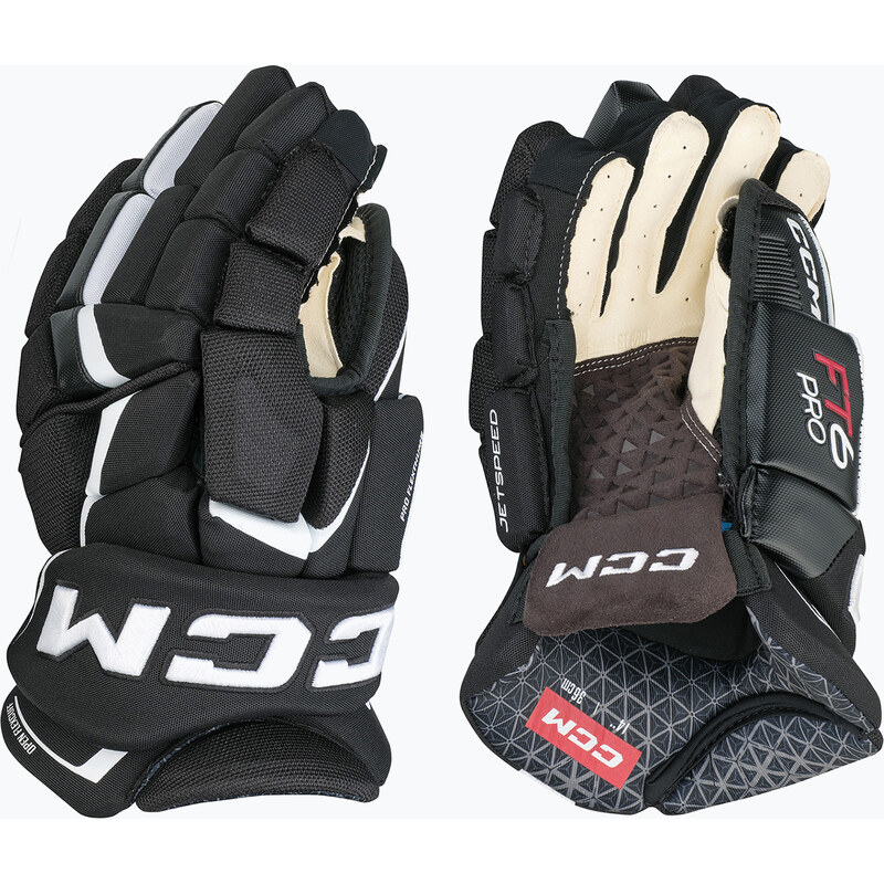 Hokejové rukavice CCM JetSpeed FT6 Pro SR black/white