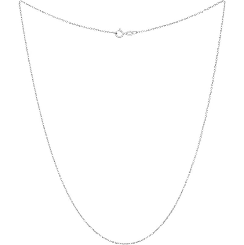Buka Jewelry Řetízek z bílého zlata Anker