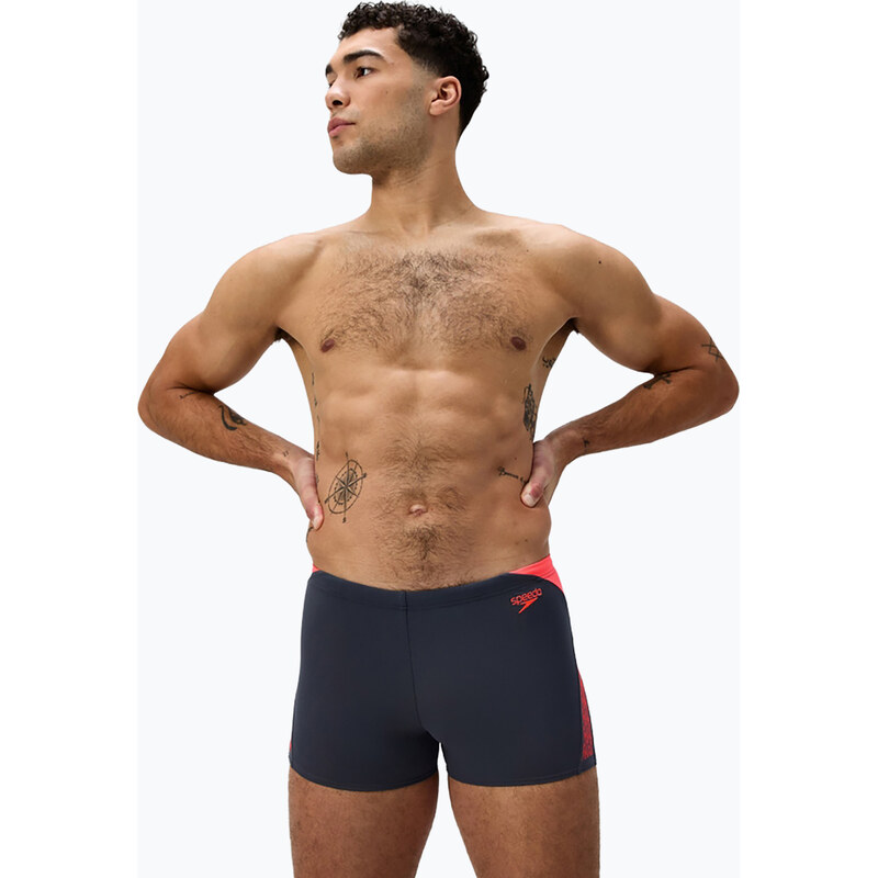 Pánské plavecké boxerky Speedo Hyper Boom Splice grey lead/neon