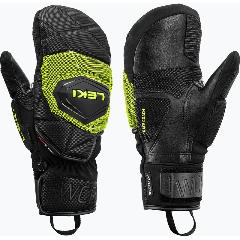Pánské lyžařské rukavice LEKI WCR Coach 3D Mitt black/ice lemon