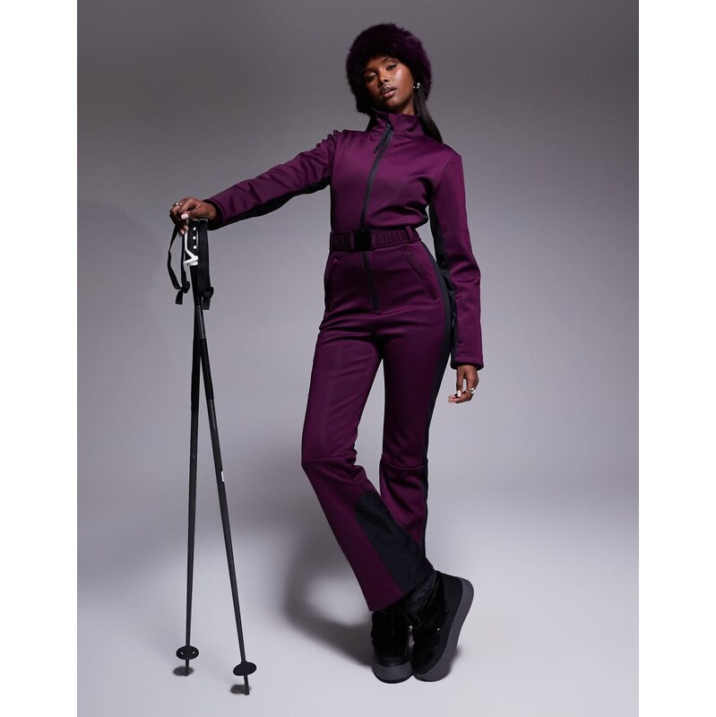 ASOS 4505 Ski & Snow ASOS 4505 Ski soft shell retro side stripe belted 109534365