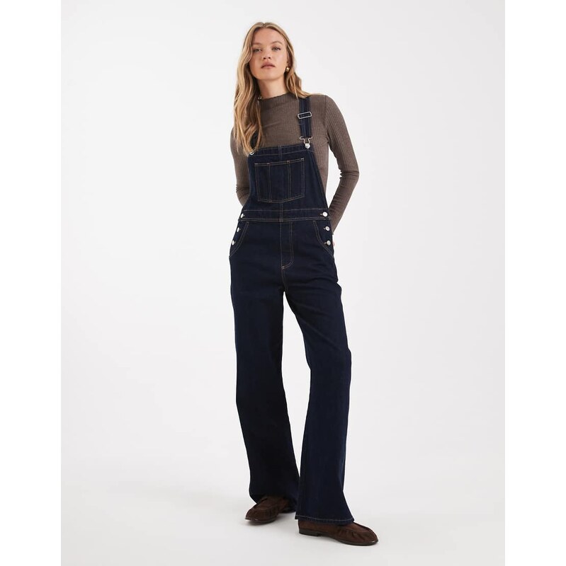 ASOS DESIGN denim dungaree in rinse wash-Blue 109534448