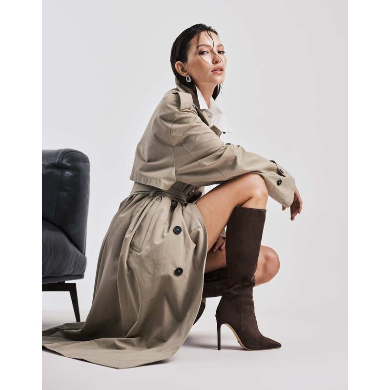 Tony Bianco Apollo1 pointed toe heeled knee boots in expresso