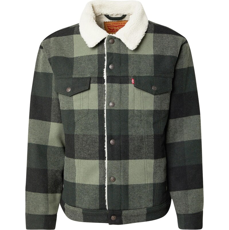 LEVIS  Přechodná bunda Relaxed Fit Plaid Sherpa Trucker Jacket