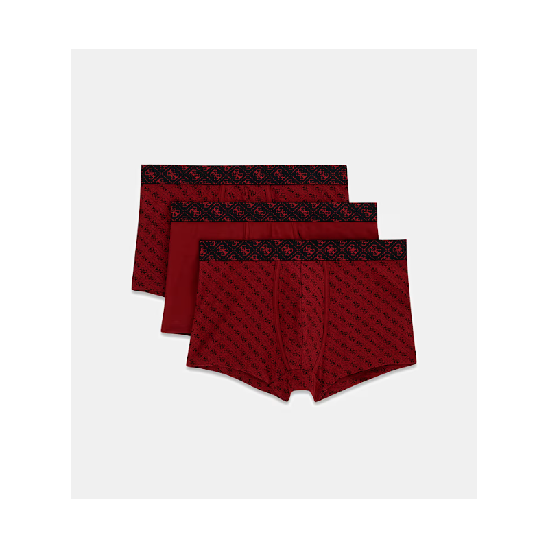 Guess boxer trunk 3 pack print RED