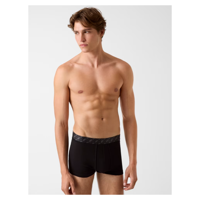 Guess boxer trunk 3 pack print BLACK