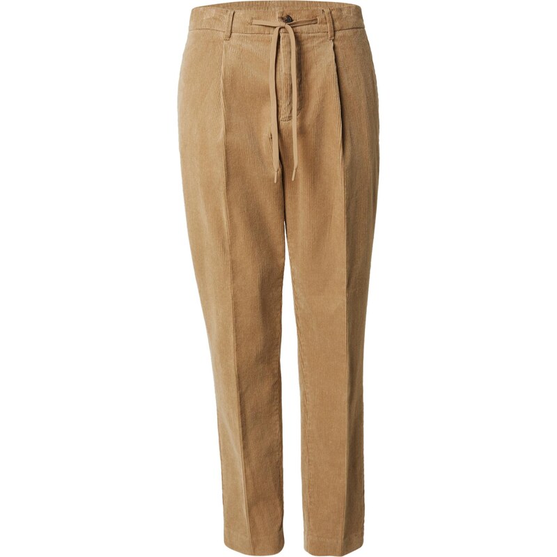 SELECTED Kalhoty se sklady v pase SLH190 khaki