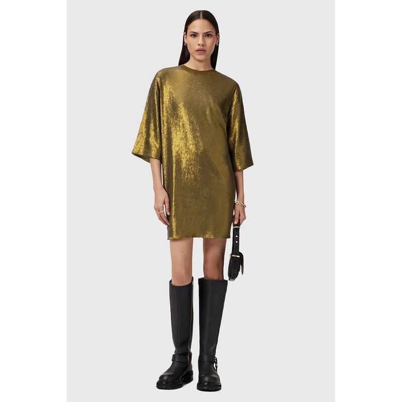 Šaty AllSaints OPAL LOGO DRESS
