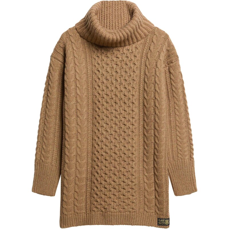 Superdry & Co Úpletové šaty světle hnědá 109569491