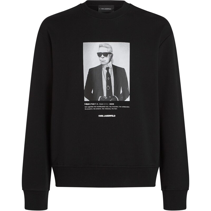 Karl Lagerfeld Mikina PORTRAIT šedá / černá