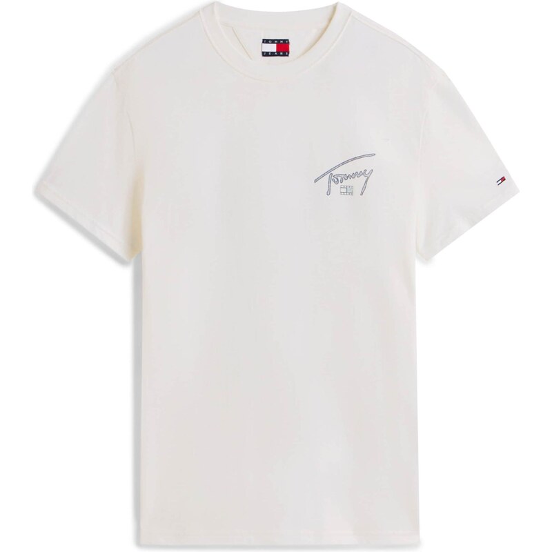 Tommy Jeans Tričko modrá / bílá