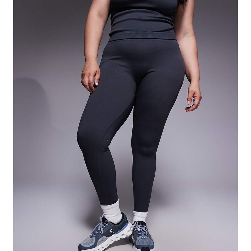 4505 Curve seamless sculpting high waist gym leggings in flint grey 115512431