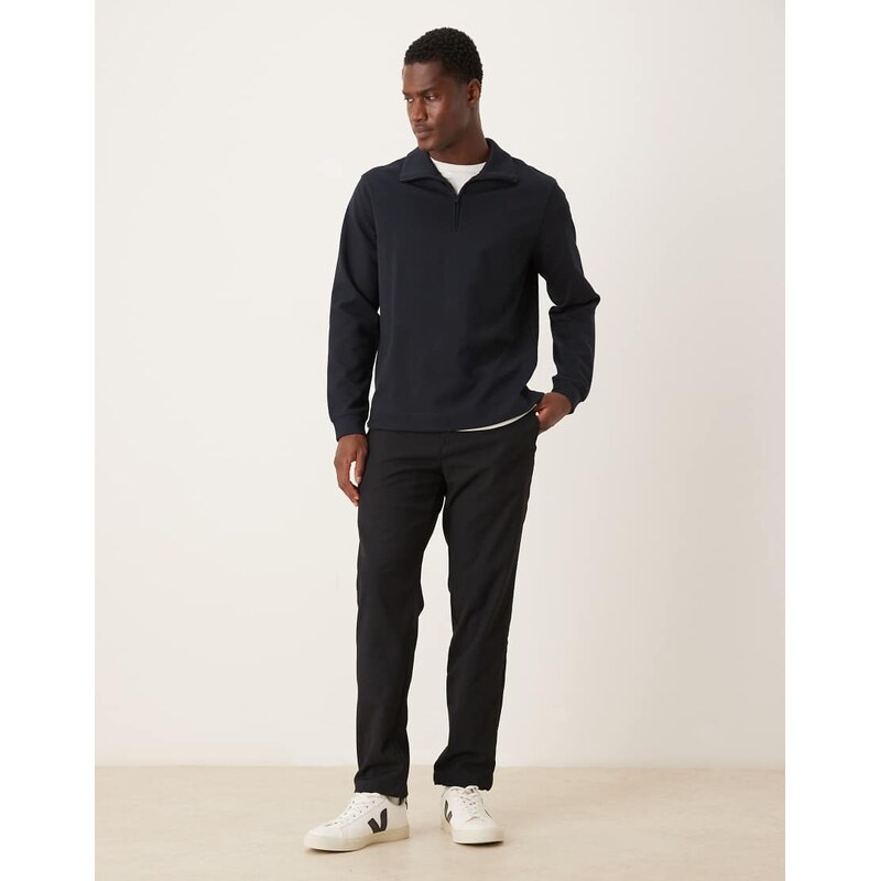 Mango slim fit joggers in navy