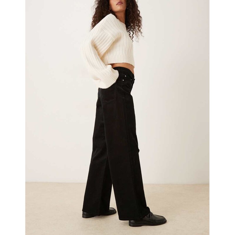 JJXX Tokyo cord trousers in black