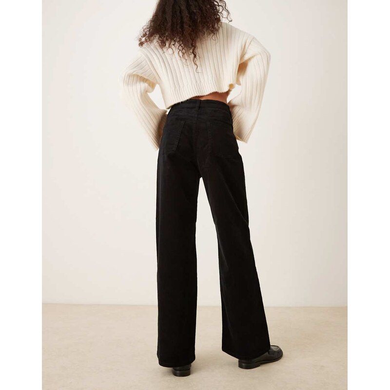 JJXX Tokyo cord trousers in black