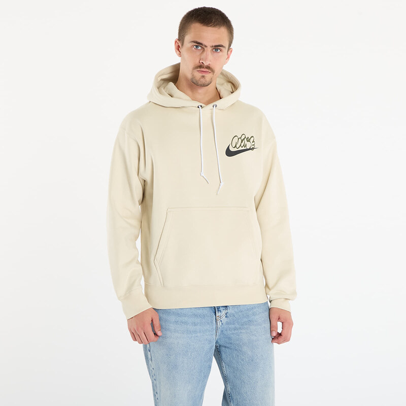 Mikina Nike Solo Swoosh Mens Fleece Hoodie Lt Khaki XS