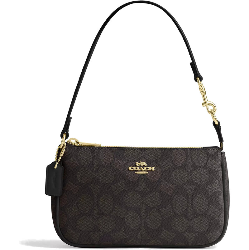 COACH Kabelka Nolita 19 In Signature Canvas Gold Walnut Black