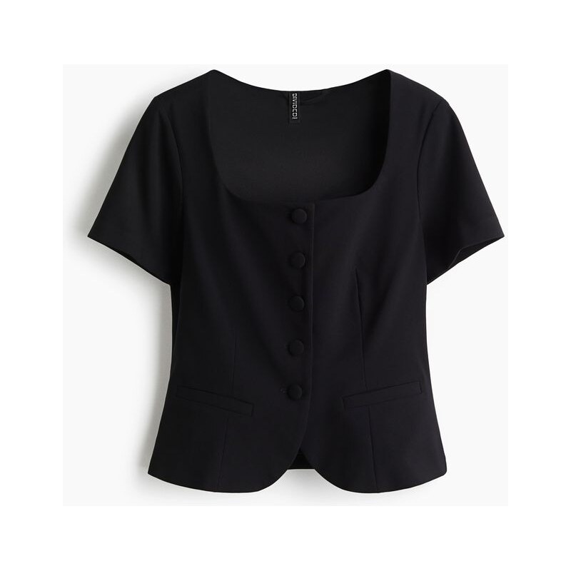 H&M - Propínací top - Černá