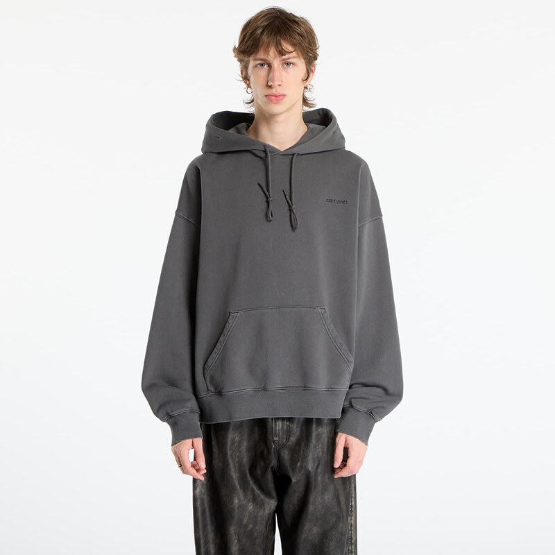 Mikina Carhartt WIP Hooded Benton Sweat UNISEX Graphite Garment