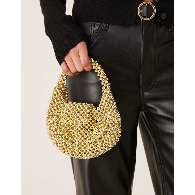 Sister Jane beaded bag in gold 110611318