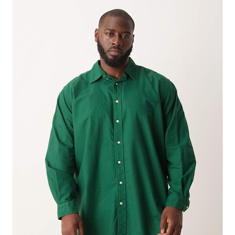 Polo Ralph Lauren Big & Tall icon logo garment dyed oxford shirt