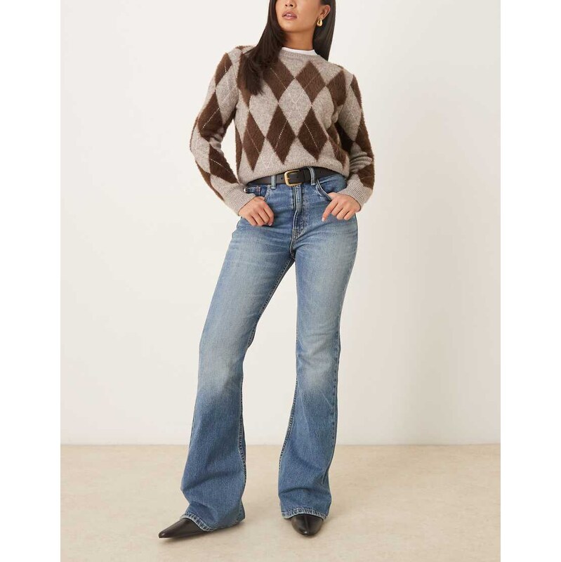 Polo Ralph Lauren goodlow wash flared jeans in blue wash 109594117