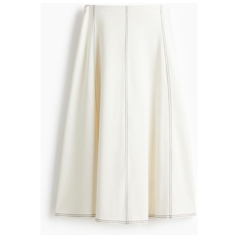 H&M - Midi sukně - Krémová