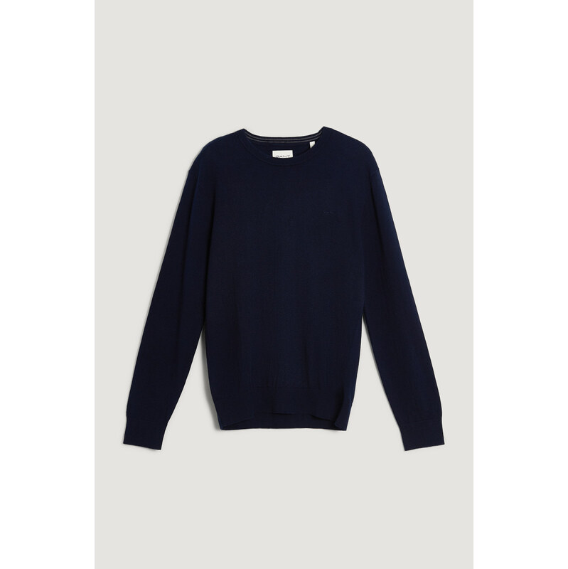 SVETR GANT COTTON CASHMERE C-NECK EVENING BLUE